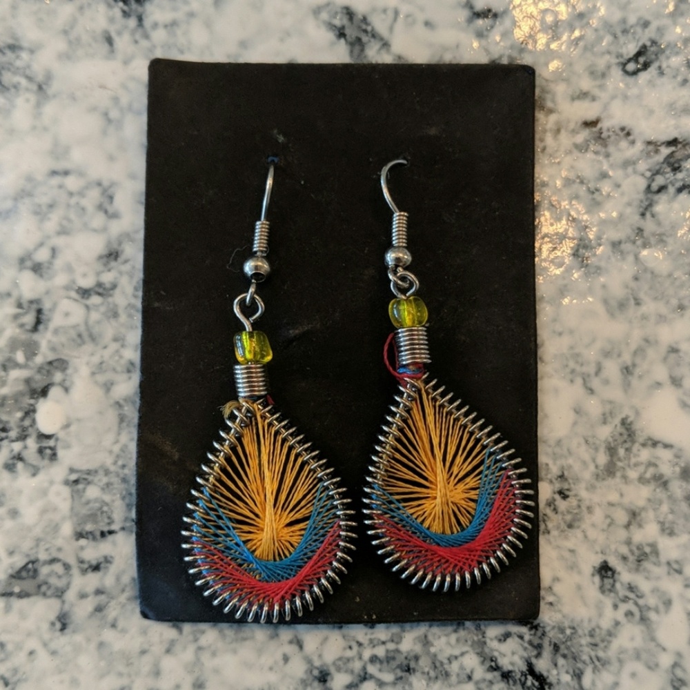 Silver New Zealand Threadwork Earrings